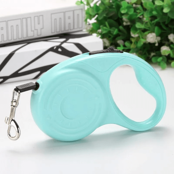 chien longe laisse bleue design moderne poignée souple bureau FlexiLiberty