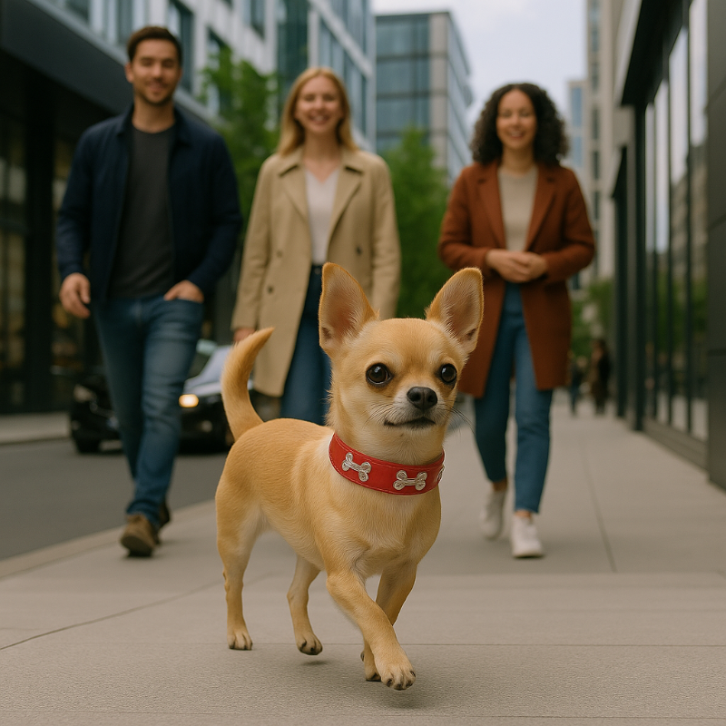 Collier cuir chien rouge avec os métal, robuste, ajustable, promenade ville