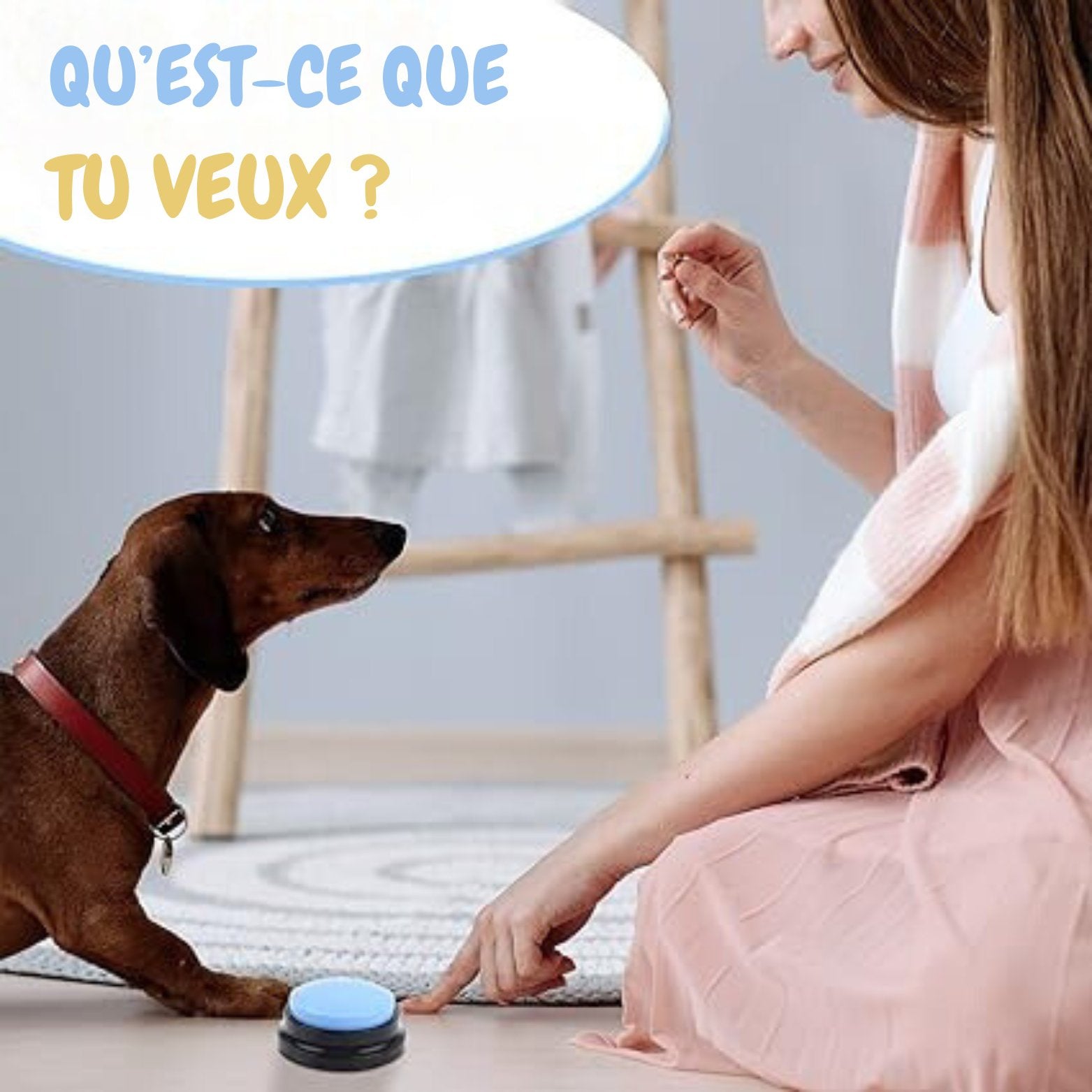 ChienParlant™ - Bleu Clair - Compagnon du chien