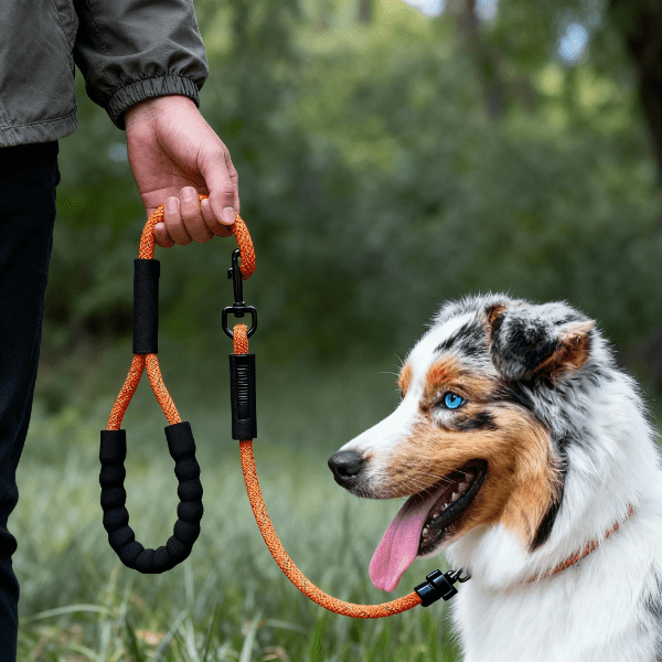 laisse longe pour chien orange poignée main prise confortable, Freedom Explorer