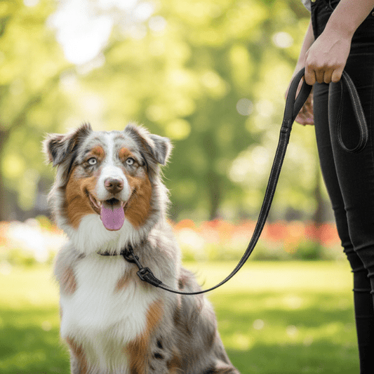 laisses pour chiens adaptée, contrôle facile d’un chien assis dehors, Complicité Sécurisée