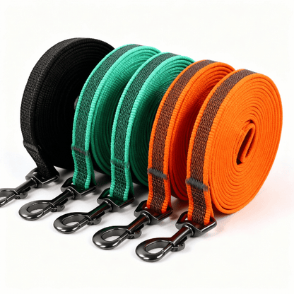 longe chiens alignées, noir, vert, orange, choix varié. PawFreedom