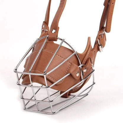 muselier chien marron face muselière large acier solide Confort Premium