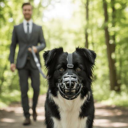 muselier chien foret homme costume accessoire noir robuste Silicone Respirant