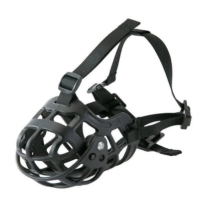 muselier chien accessoire noir silicone ajustable coutures boucles détail Silicone Respirant